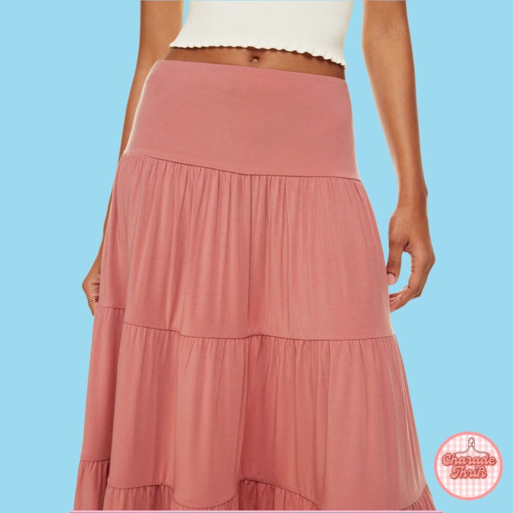 Wilfred x Aritzia "Fantasia" Tiered Midi/Maxi Skirt - Picture 4 of 5